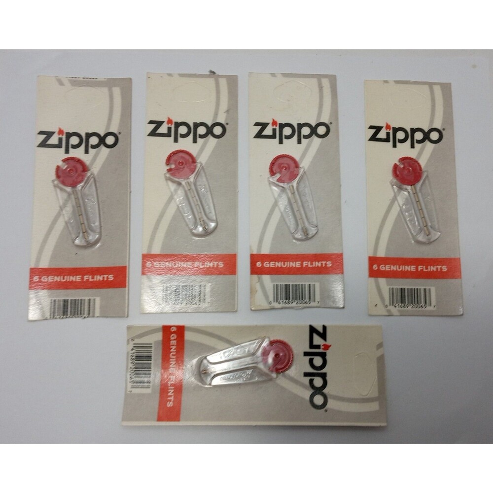 Zippo Lighter Flints -5 packages with 6 Flints each. 30 Flints.